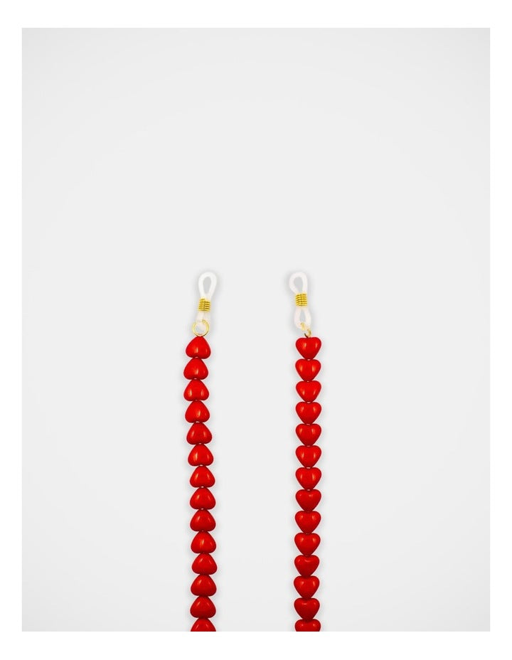 Heart Sunglass Chain in Red