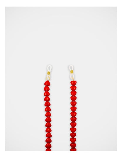 Heart Sunglass Chain in Red
