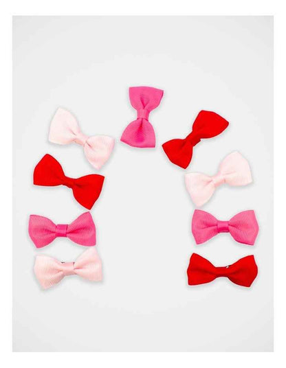 Bow Hairclip 9 Pack in Multi