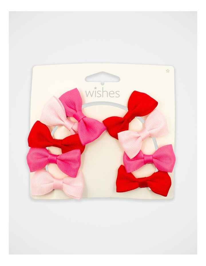 Bow Hairclip 9 Pack in Multi