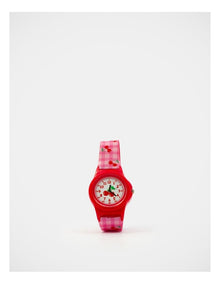 Gingham Cherry Print Watch in Multi