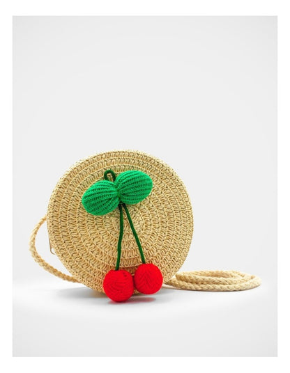 Round Cherry Cross Body Bag in Multi
