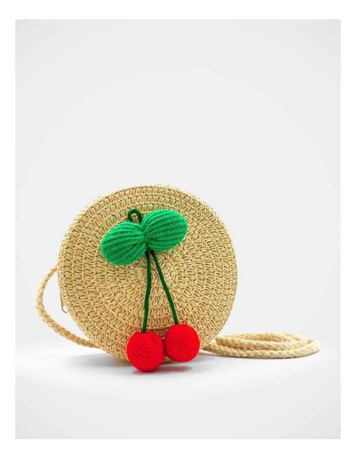 Round Cherry Cross Body Bag in Multi