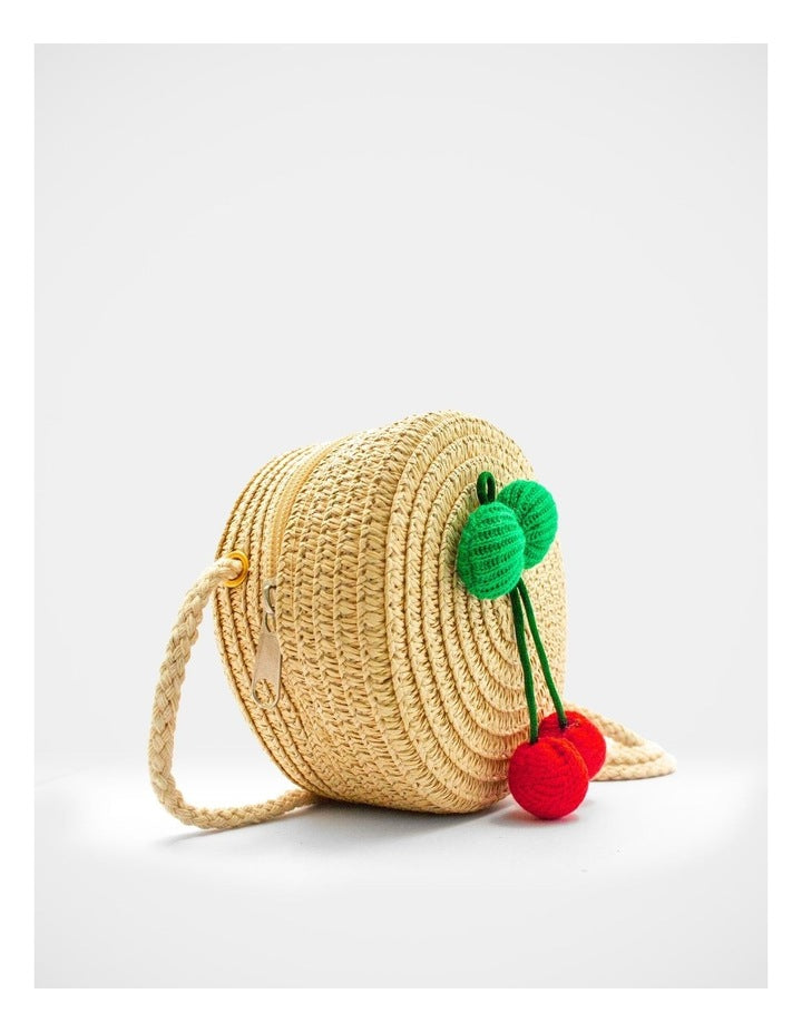 Round Cherry Cross Body Bag in Multi