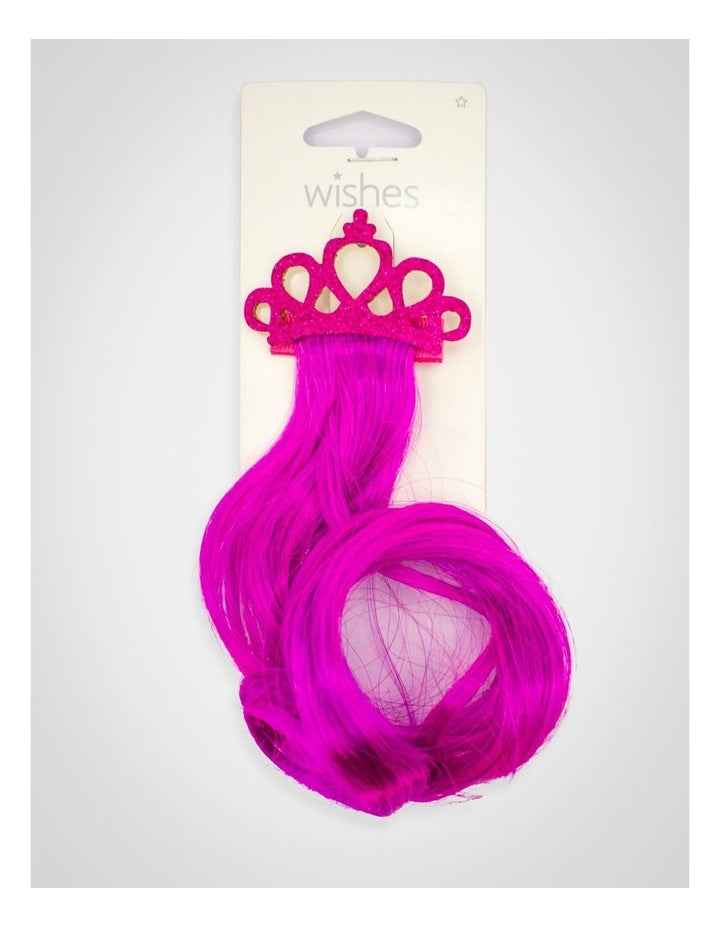 Glitter Crown Faux Hair Clip in Purple