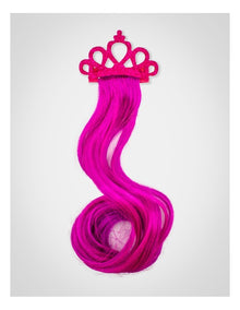 Glitter Crown Faux Hair Clip in Purple