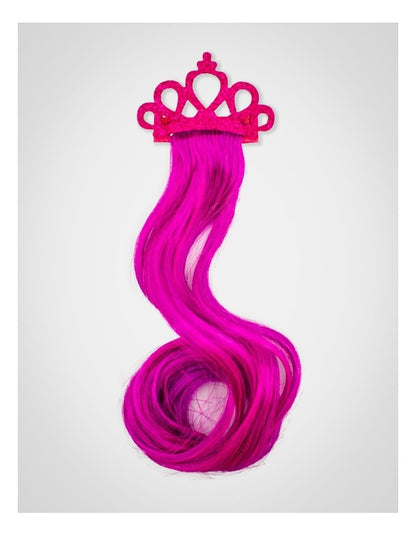 Glitter Crown Faux Hair Clip in Purple