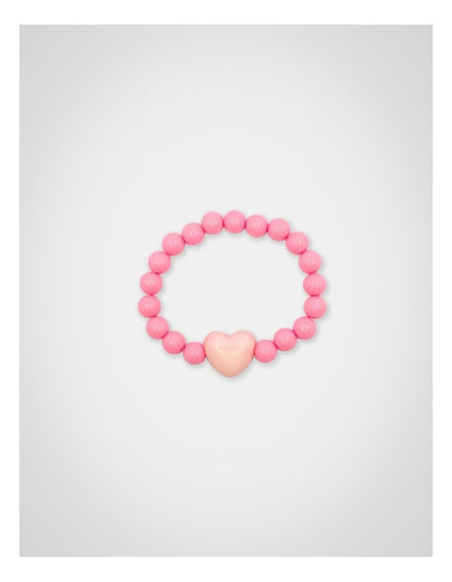 Beaded Heart Necklace and Bracelet Set in Multi