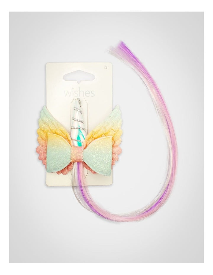 Unicorn Faux Hair Clip in Multi