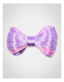 Bow Faux Hair Clip in Purple/Pink