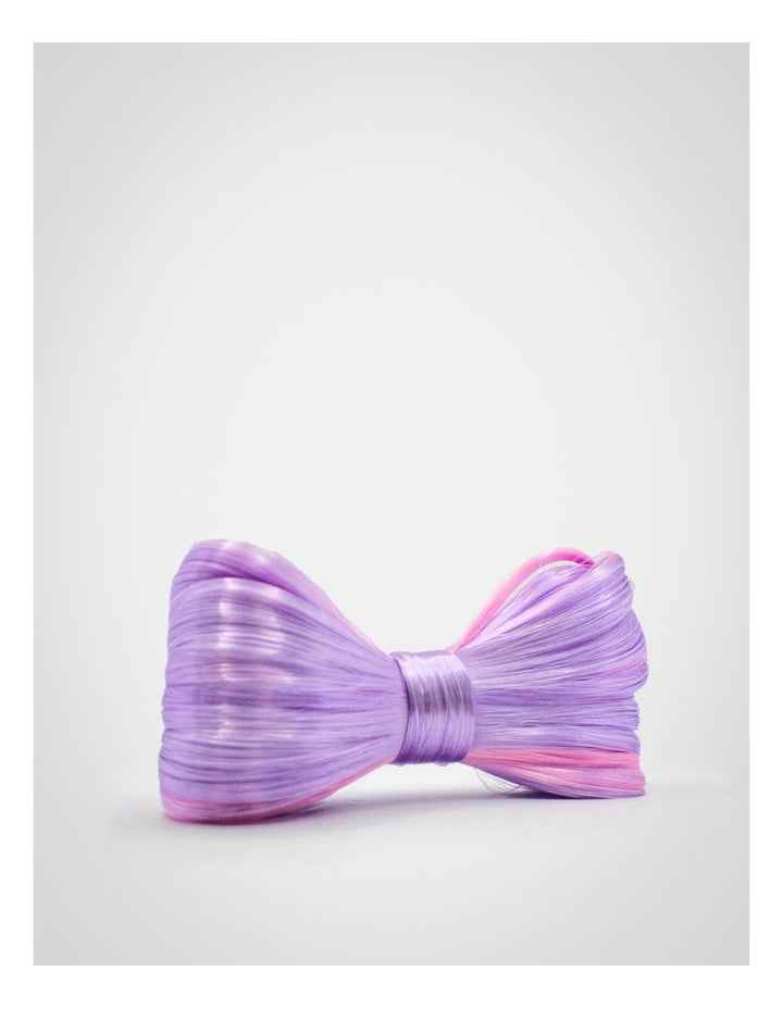 Bow Faux Hair Clip in Purple/Pink
