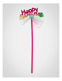 Happy Birthday Glitter Wand in Pink