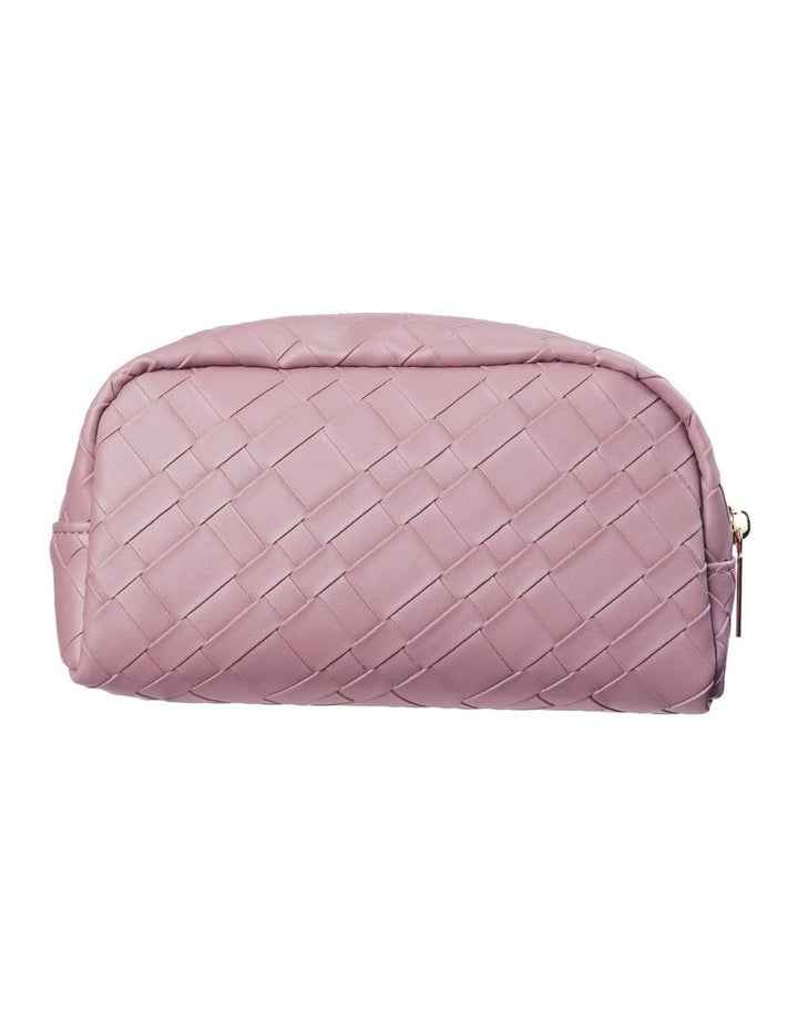 Capri Beauty Pouch in Woven Rose