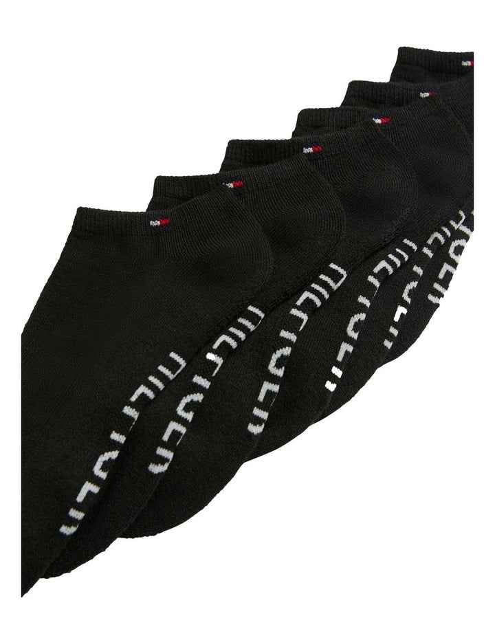 Athletic No Show Sport Socks 6-Pack in Black