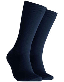 Plain Waffle Bamboo Socks in Blue