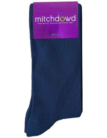 Plain Waffle Bamboo Socks in Blue