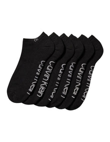 Quarter Crew Sport Socks 6 Pack in Black