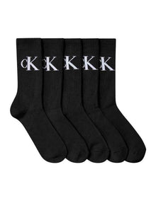 Cotton Socks 5 Pack in Black