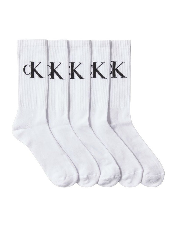 Cotton Socks 5 Pack in White