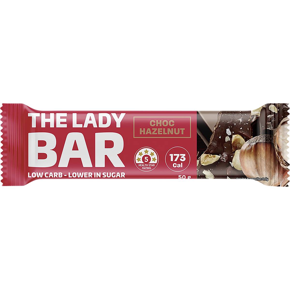 The Lady Bar Diet High Protein Low Sugar Choc Hazelnut High Fibre 50g