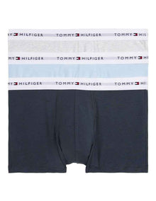 Logo Waistband Trunks 3-Pack in Blue