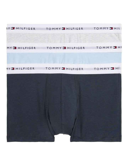 Logo Waistband Trunks 3-Pack in Blue