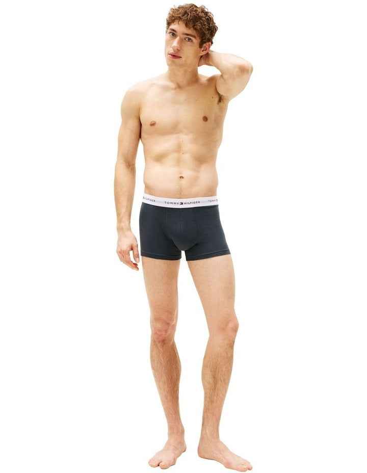 Logo Waistband Trunks 3-Pack in Blue