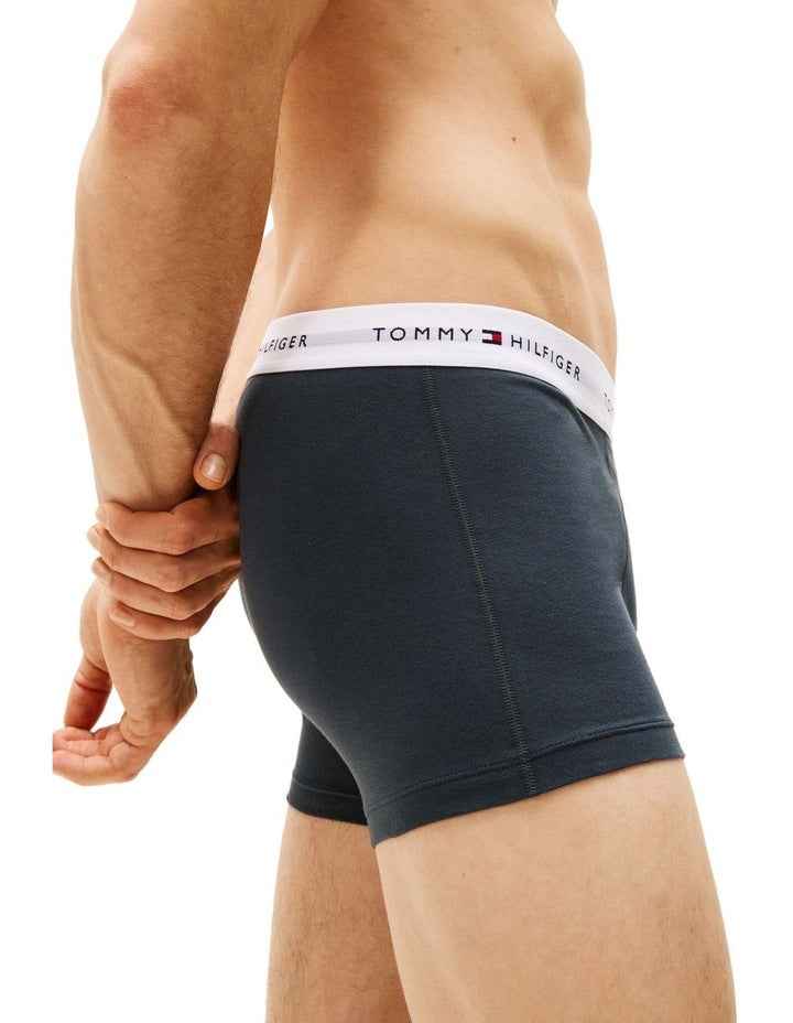 Logo Waistband Trunks 3-Pack in Blue
