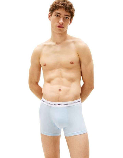 Logo Waistband Trunks 3-Pack in Blue