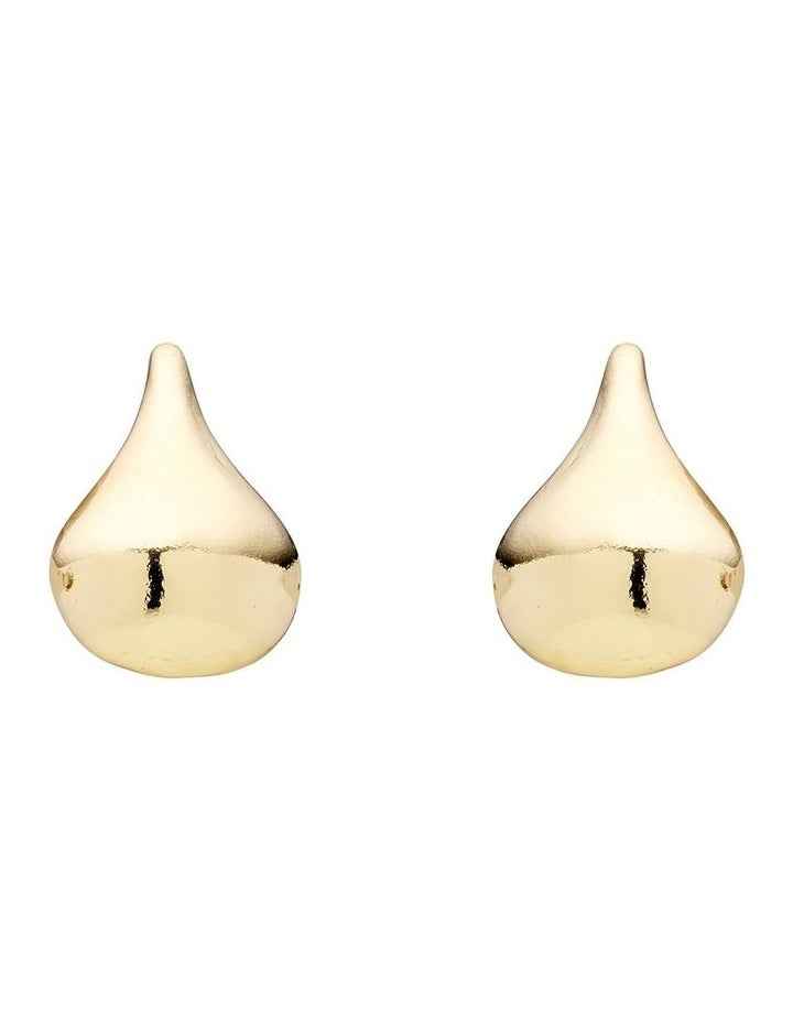 Plain Tear Drop Earrings in Gold