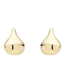 Plain Tear Drop Earrings in Gold