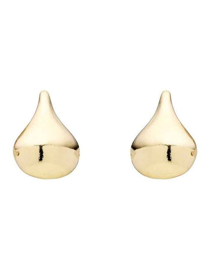 Plain Tear Drop Earrings in Gold