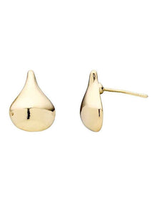 Plain Tear Drop Earrings in Gold