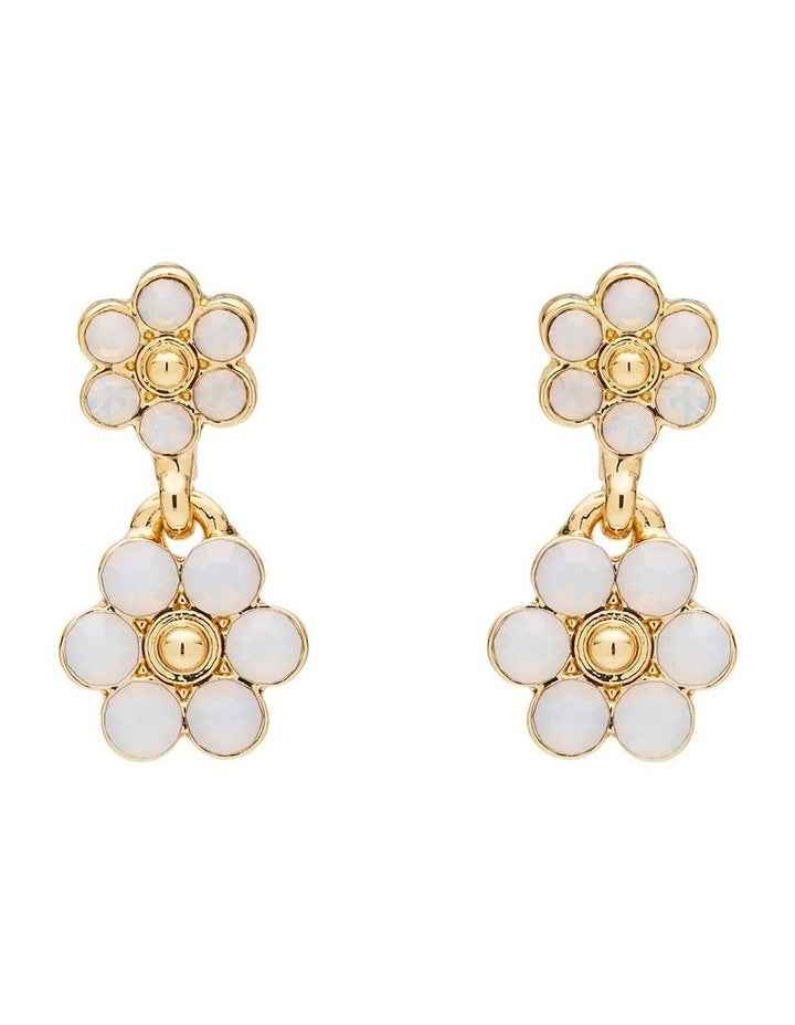 Petal Duo Earrings in White