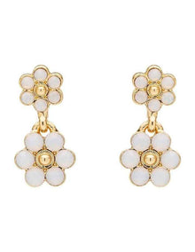 Petal Duo Earrings in White