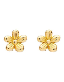 Petite Flower Stud Earrings in Gold