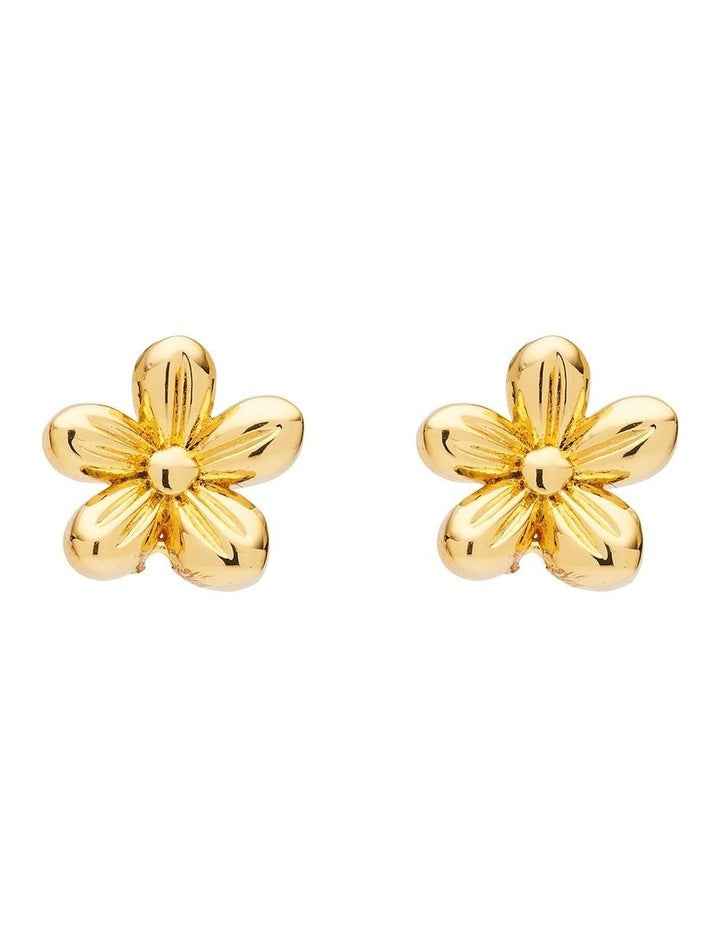 Petite Flower Stud Earrings in Gold