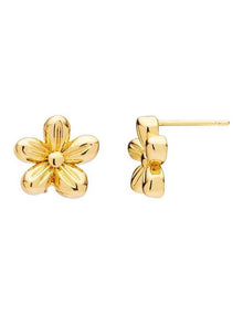 Petite Flower Stud Earrings in Gold