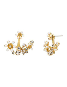 Mini Floral Earrings in White