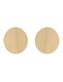 Oval Statement Stud Earrings in Gold