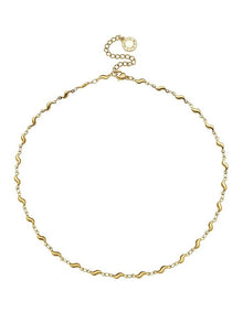 Twist Link Necklace in Gold