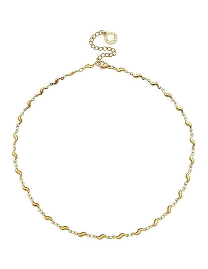 Twist Link Necklace in Gold