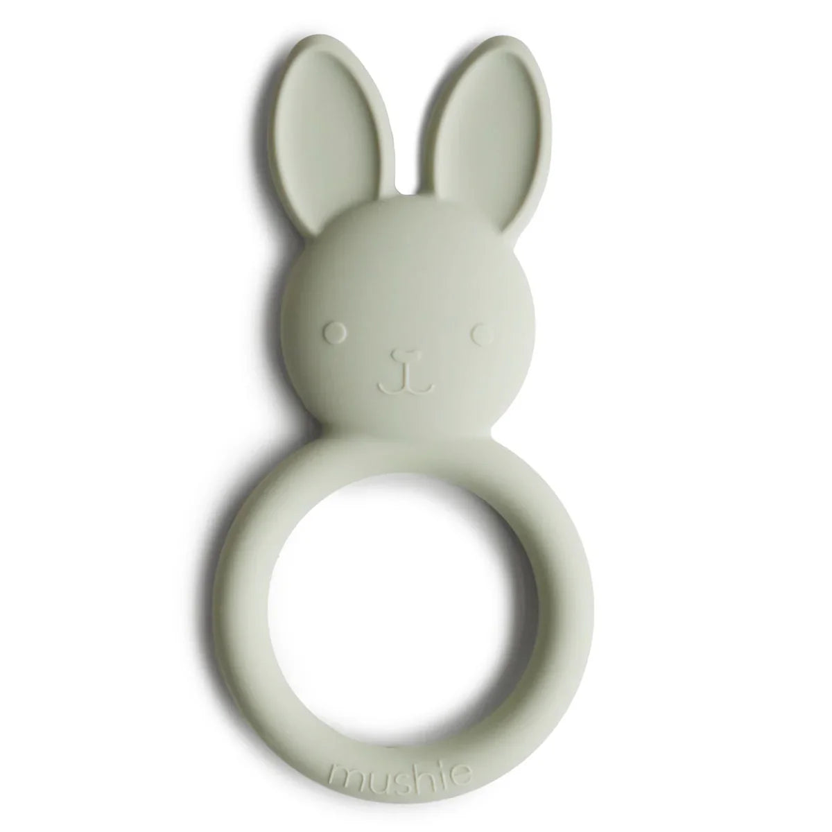 Mushie Bunny Rabbit Teething Ring Silicone Baby Teether Baby Toys Baby Gifts 3m+