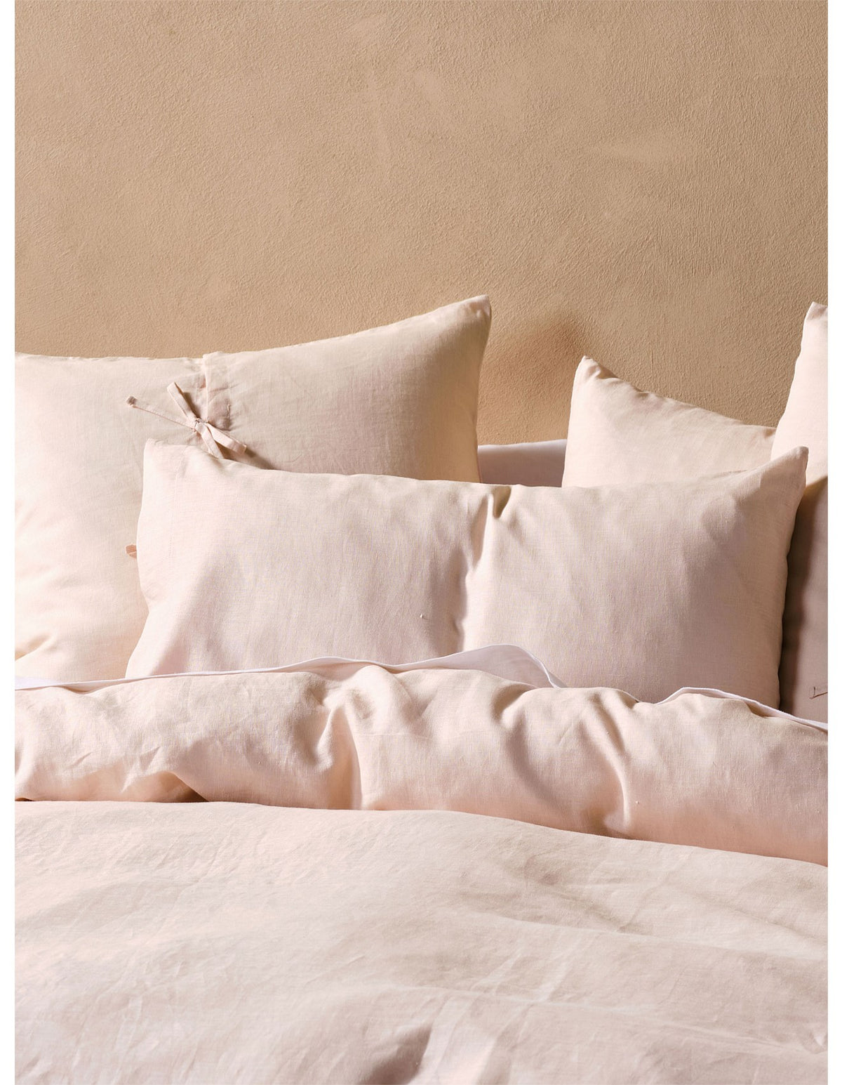 Washed Linen 48cm x 73cm Standard Linen Pillowcase Dusty Pink