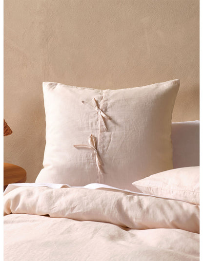 Washed Linen 65cm x 65cm Linen European Pillowcase Dusty Pink
