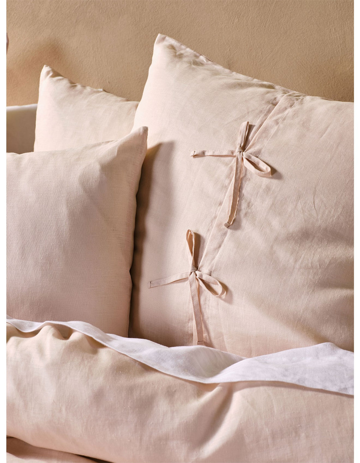 Washed Linen 65cm x 65cm Linen European Pillowcase Dusty Pink