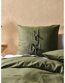 Washed Linen European Pillowcase Olive