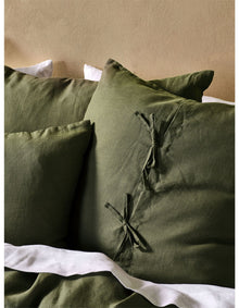 Washed Linen European Pillowcase Olive