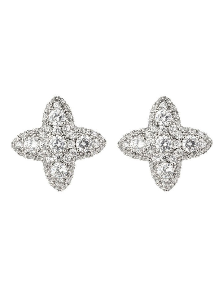 GJED020M Star Stud Earrings in Silver