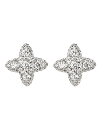 GJED020M Star Stud Earrings in Silver
